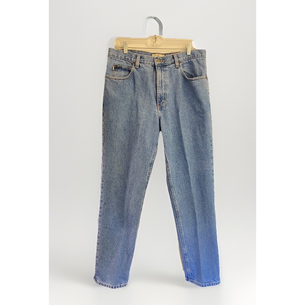 LL Bean Denim Jeans Mens 34X30 Blue Medium Wash Straight Leg Classic‎ Gorpcore